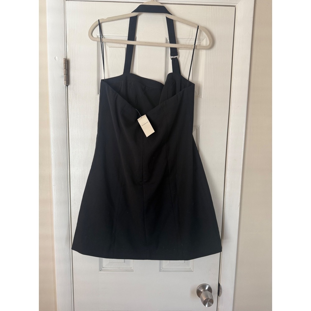 Abercrombie & Fitch Black Halter Mini Dress  Buckle‎ Large NWT 159-374-00497 - Picture 7 of 9